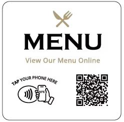 Menu Kvadratisk Hvid